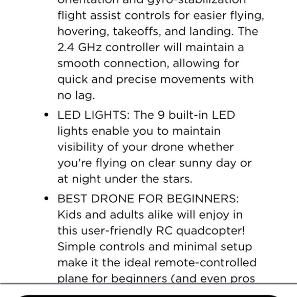 🆕 Sharper Image. Aero Drone. Rechargeable LED stunt drone - Picture 5 of 7